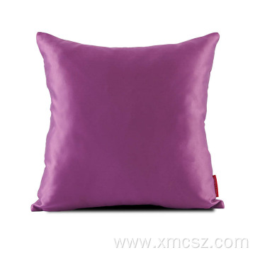 Solid Color Satin Silk Pillowcase Cushion Cover